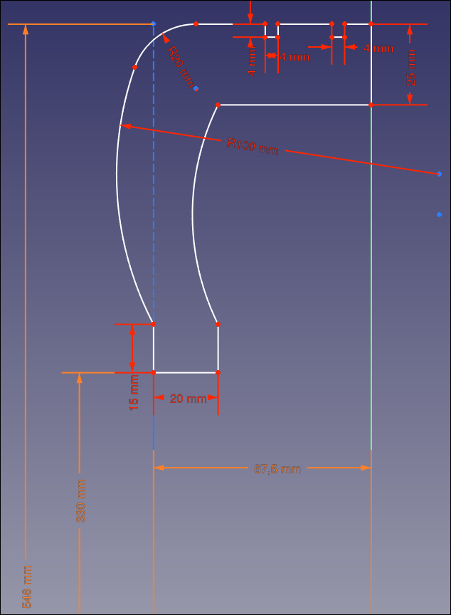 FreeCAD Pneu Profil 135 80 R13