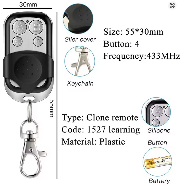 Telecommande 4CH carree